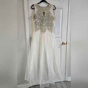 Indian Pakistani Suit Salwar Kameez White Heavy Work Wedding